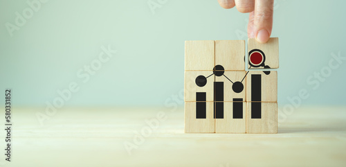 Fotografie Predictive analytics, data visualization,   business forecasting concept