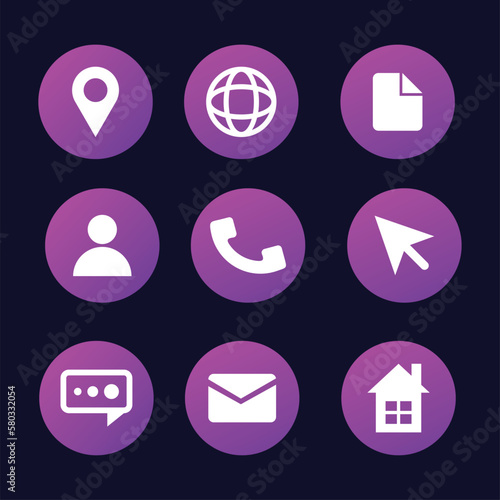 modern gradient purple icon with circle