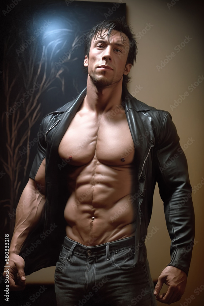 homem atleta com forma escultural fitnes