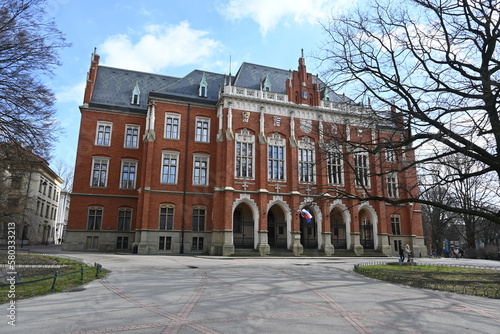 Obraz na płótnie Kraków, Uniwersytet Jagielloński, Collegium Novum, architektura, najstarsza uczelnia, w salonie