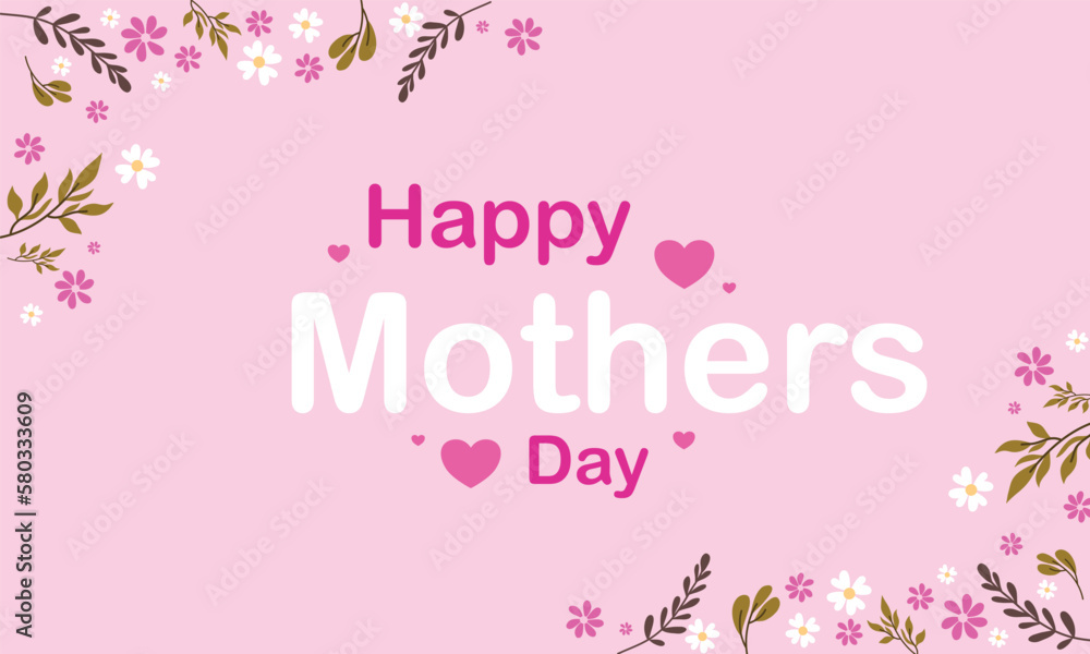 Happy mothers day illustration vector banner background for mothers day event