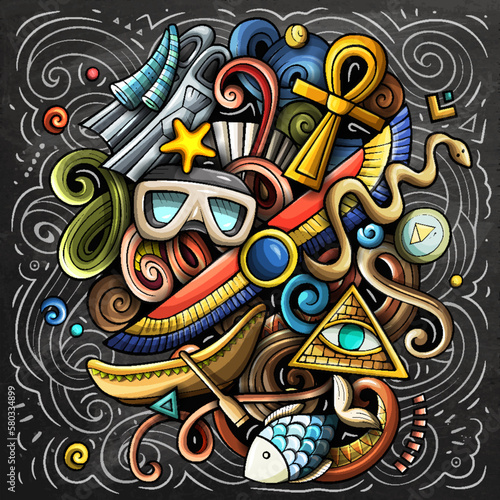 Egypt cartoon doodle funny illustration