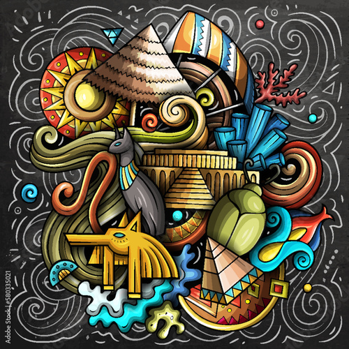 Egypt cartoon doodle funny illustration