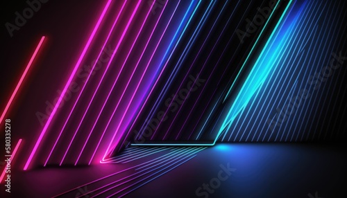 Foto Vibrant Neon Lines Texture: A Mesmerizing Display of Electric Hues and Dynamic P