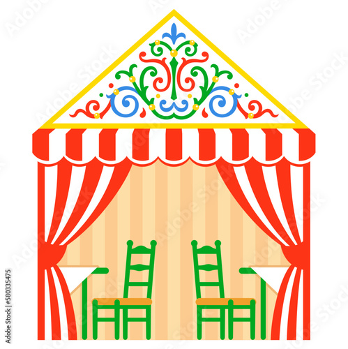 Traditional Seville Fair caseta tent
