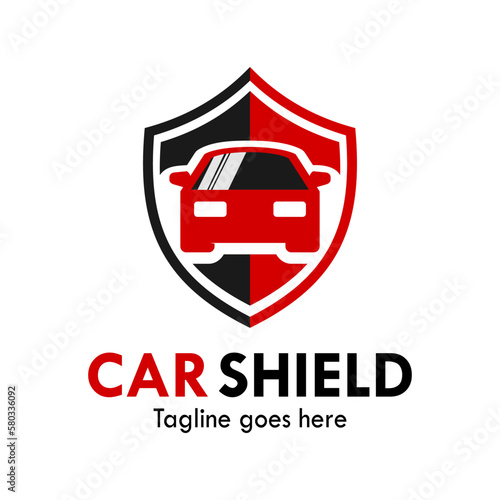 Car shield logo template illustration