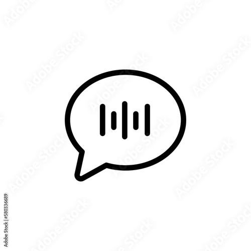 Audio ,Voice Message icon for app web logo banner poster icon - SVG File