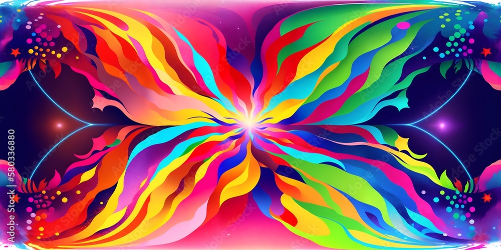 Digital ink painting in 3d splash rainbow color tone. kiakiaa style. Ai generative technology vr ready, abstract splash pattern background. 3d illustration, 3d render Digital ink painting in 3d splash rainbow color tone. kiakiaa style. Ai generative technology vr ready, abstract splash pattern background. 3d illustration, 3d render