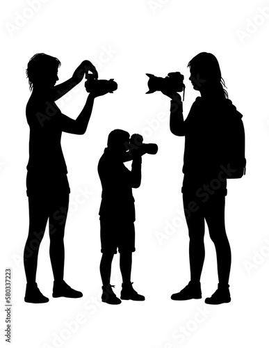 photographer with camera action pose silhouette

