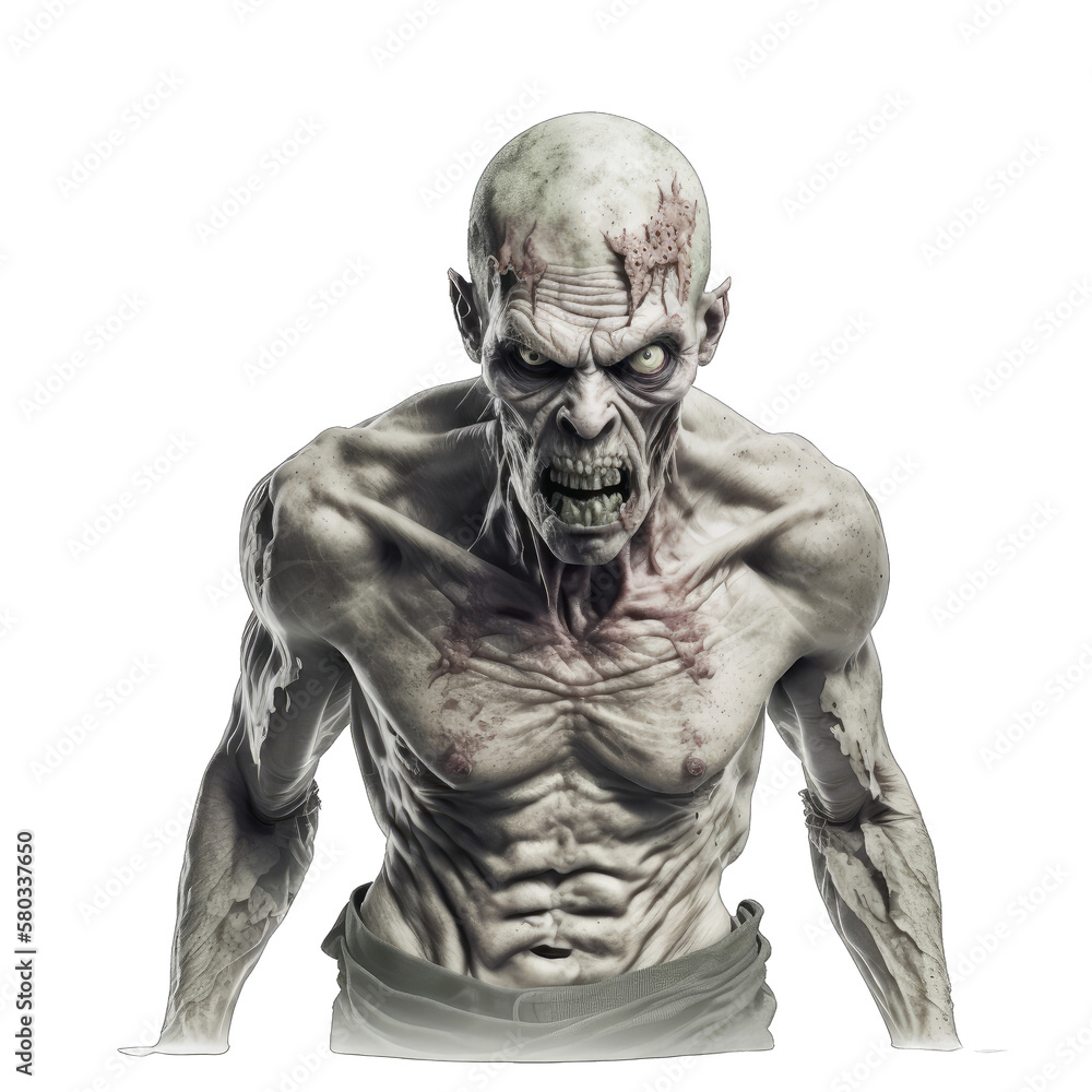 3D Zombie created with generative AI 3D Zombie created with generative AI