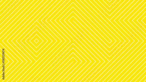 Yellow background stripe chevron square line zigzag pattern seamless abstract vector design. Summer background.