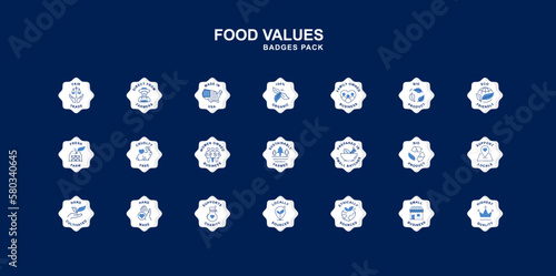 Food and Natural Product Badges. Enhance Your Design and Boost Your Healthy Food Revolution.