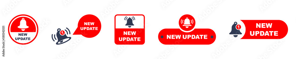 © Міша Герба - Set of new update vector icons. New improved. Update button with bell. Vector 10 Eps. © Міша Герба - Set of new update vector icons. New improved. Update button with bell. Vector 10 Eps.