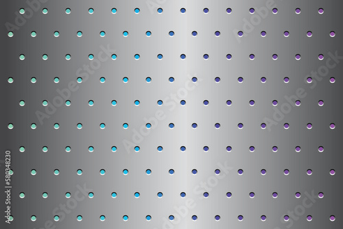 Steel metal silver perforated texture background,
colorful background