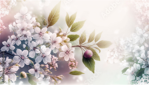 A floral background, wallpaper style, pastel colors