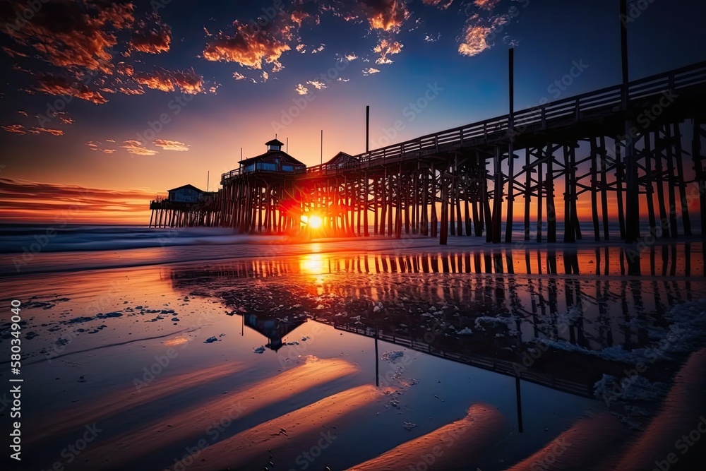 Glimpsing the Spectacular California Coastline at Sunset: Generative AI