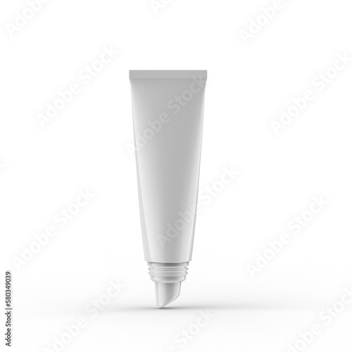 white lip gloss open tube front view isolated transparent