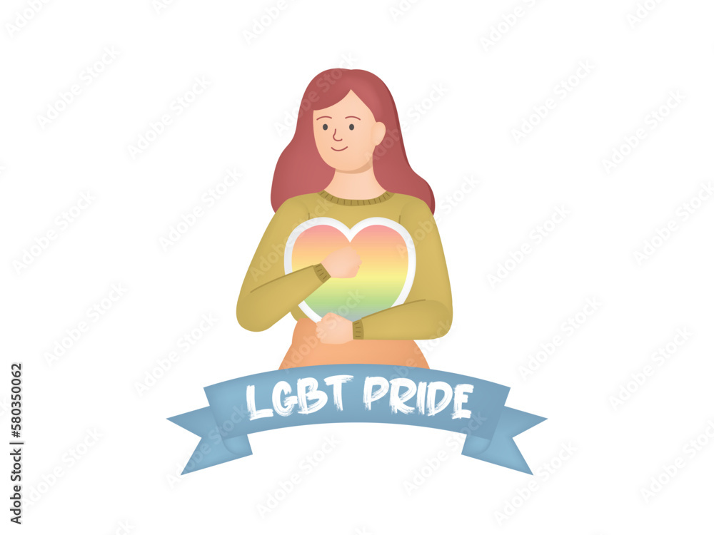 character lgbt pride love flag sex marriage tolerance human gender equality cartoon freedom rainbow