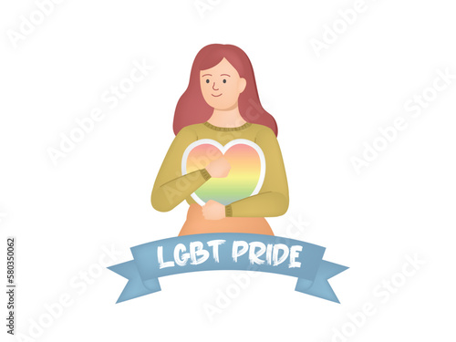 character lgbt pride love flag sex marriage tolerance human gender equality cartoon freedom rainbow