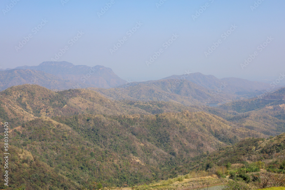 View of landscape mountain and forest at khao kho in thailand View of landscape mountain and forest at khao kho in thailand
