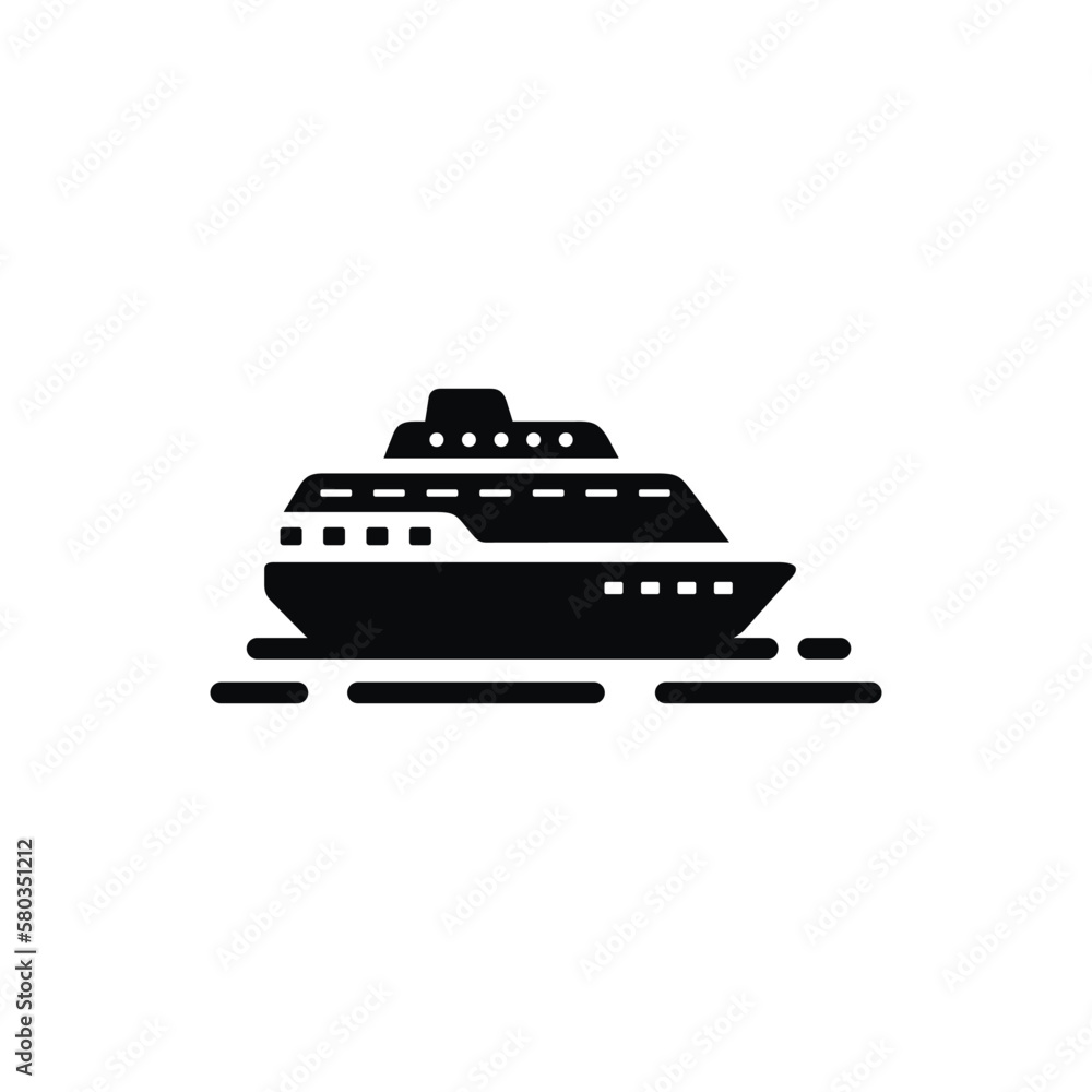Yacht icon isolated on white background