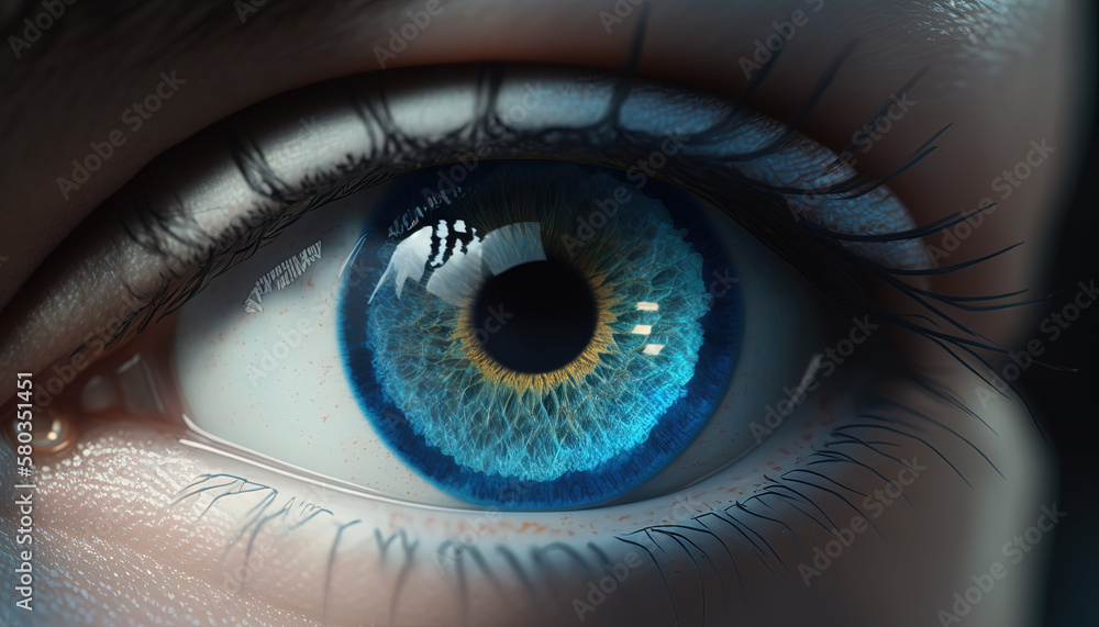 Obraz premium eye of the person created with Generative AI Technology