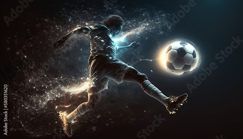 Obraz na plátne soccer player created with Generative AI Technology