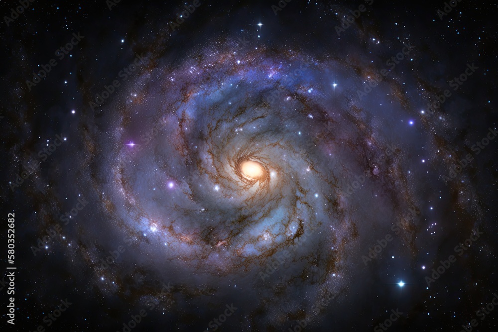 Milky Way galaxy is evident, along with stars and cosmic dust. Generative AI Milky Way galaxy is evident, along with stars and cosmic dust. Generative AI