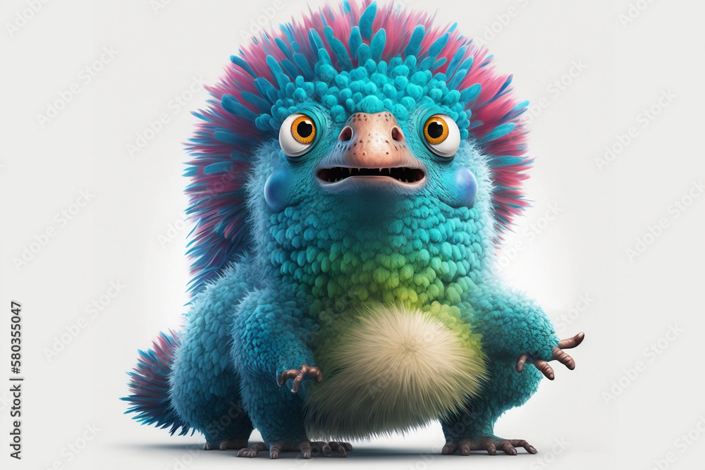 Enchanted Offspring: Meet the Fluffy Baby Dyno. Ai generative Enchanted Offspring: Meet the Fluffy Baby Dyno. Ai generative