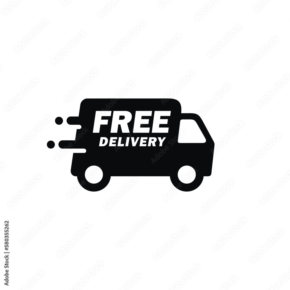 Car delivery icon isolated on white background Car delivery icon isolated on white background