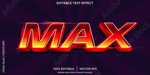 3D Red Max Text Effect