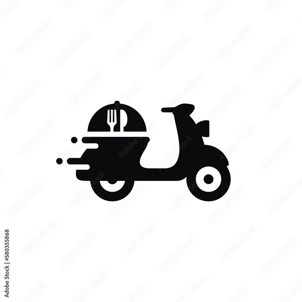 Food delivery icon isolated on white background Food delivery icon isolated on white background