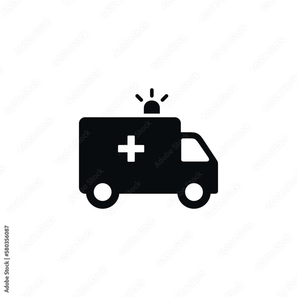 Ambulance icon isolated on white background Ambulance icon isolated on white background