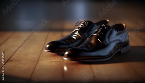 Stepping Up Your Game: Polished Leather Shoes for a Professional Look (created with Generative AI)