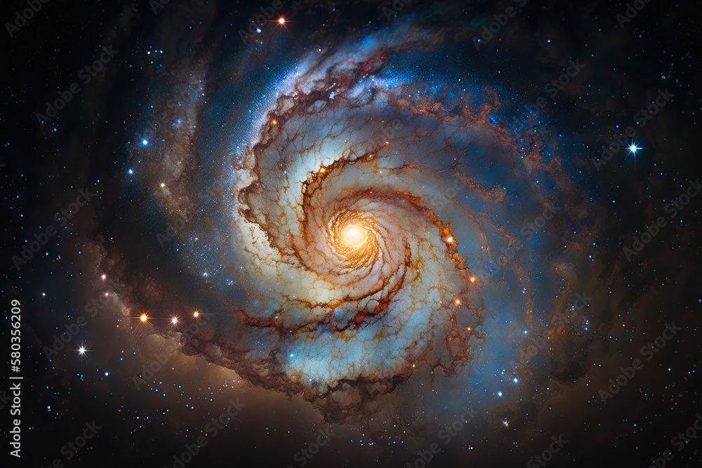 image of the Milky Way galaxy in close up, including stars and cosmic dust. Generative AI image of the Milky Way galaxy in close up, including stars and cosmic dust. Generative AI