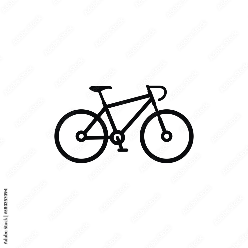 Bicycle icon isolated on white background