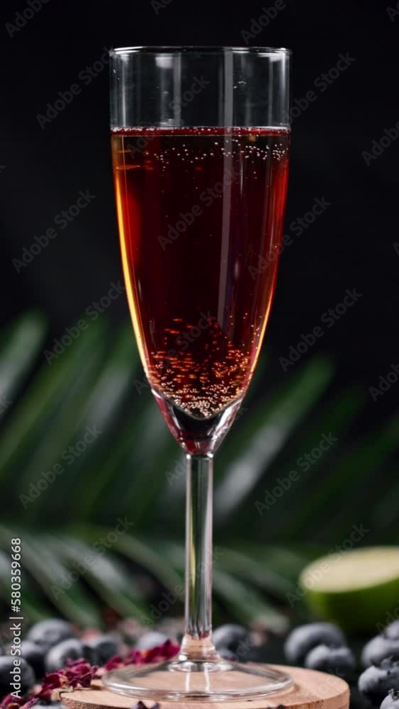 Close-up of Bubbles in Sparkling Drink in Champagne Glass.
Macro view of rising bubbles in a tall flute glass with a clear sparkling beverage, captured against a dark background.
Close-up of Bubbles in Sparkling Drink in Champagne Glass.
Macro view of rising bubbles in a tall flute glass with a clear sparkling beverage, captured against a dark background.