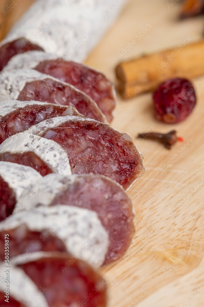 high-quality dried pork sausage with spices high-quality dried pork sausage with spices