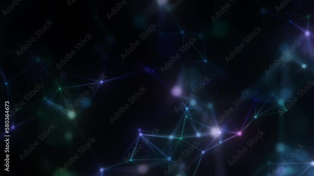 Neural nodes process information in space. Seamless loop.