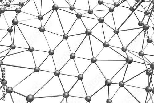 Abstract metal wireframe  3d render