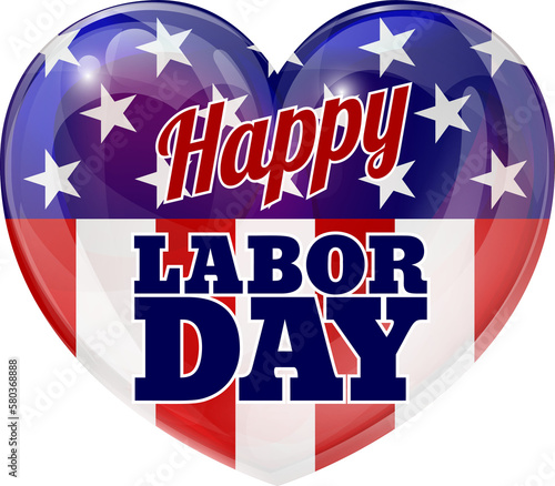 Happy Labor Day American Fl...