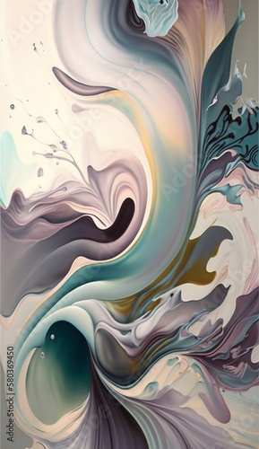 Soft Pastel Swirls: A Beautiful Abstract Painting