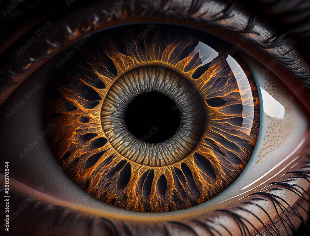 Stunning Details of a Close-Up Human Eye