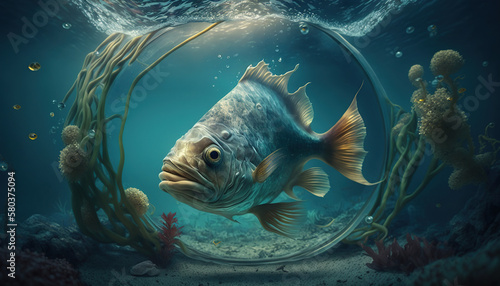 Underwater, Wallpaper, Background, Generative AI, Illustration