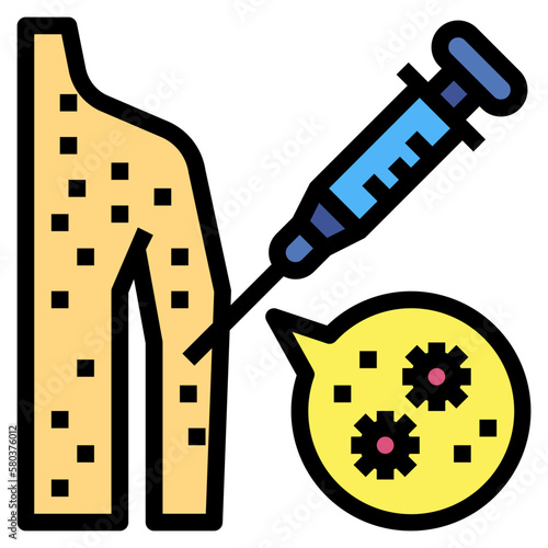 smallpox filled outline icon style
