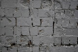 old white brick wall texture for background, old texture of the stove is painted with raw paint