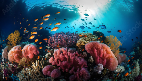 Fototapeta Naklejka Na Ścianę i Meble -  coral reef with fish
