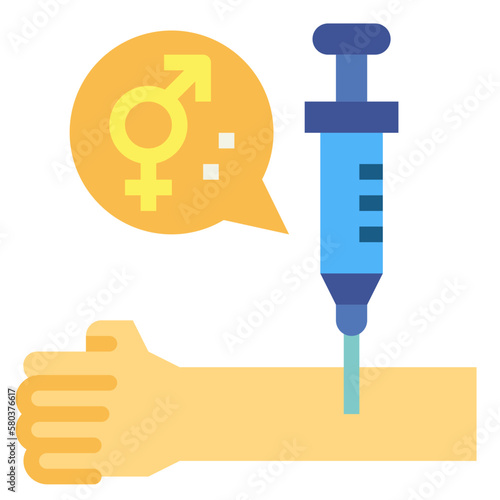 hormone therapy flat icon style