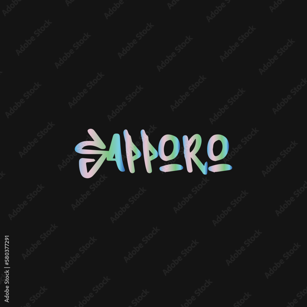 SAPORO CITY vector typography in japan T-shirt design SAPORO CITY vector typography in japan T-shirt design