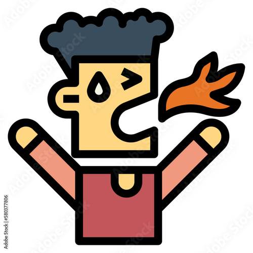 spicy filled outline icon style